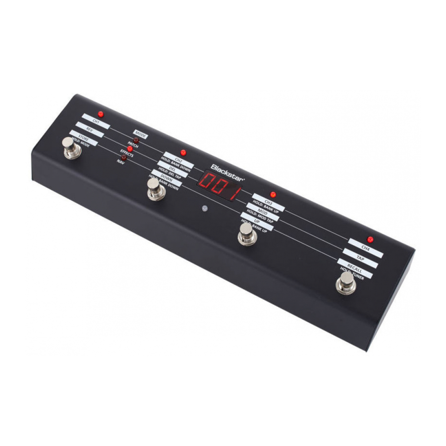 Blackstar FS-10 - Guitar Amp Footswitch Manual