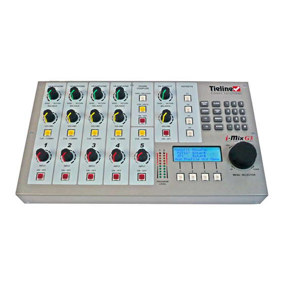 User Manuals: Tieline i-Mix G3 TLM 600 Audio Codec