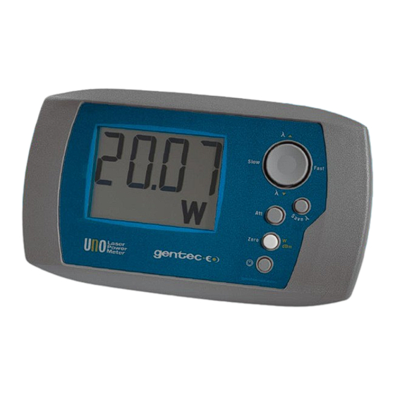 Gentec-EO Uno User Manual