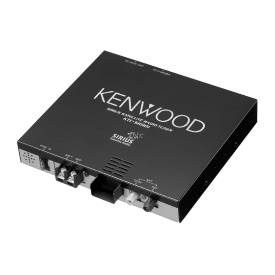Kenwood KTC-SR901 Instruction Manual