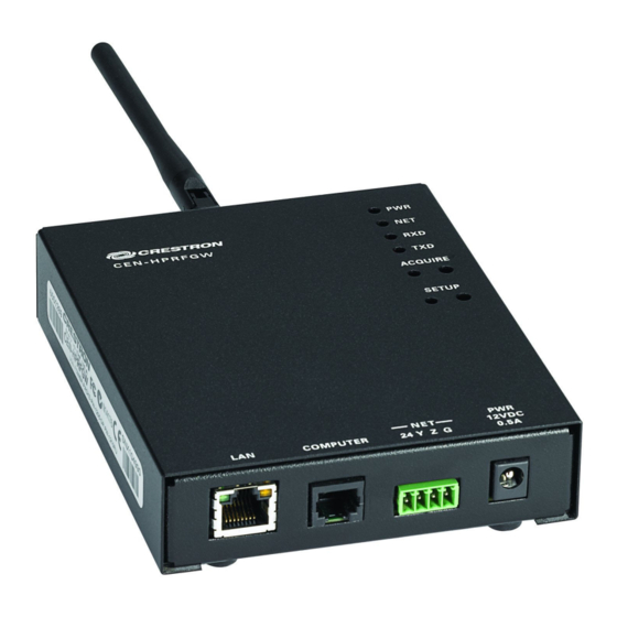 Crestron CEN-HPRFGW Operations & Installation Manual