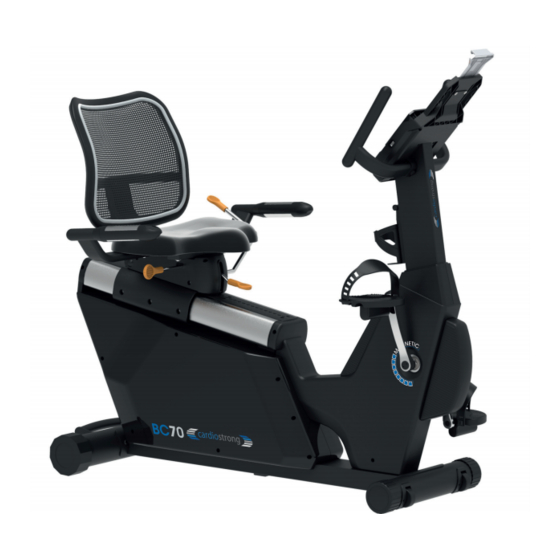 CARDIOSTRONG Ergometer BC70 Assembly And Operating Instructions Manual
