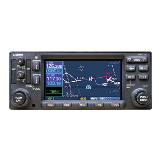 Garmin 400W Series Pilot's Manual & Reference