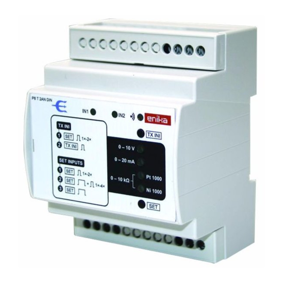 enika P8 T 2AN DIN Quick Start Manual
