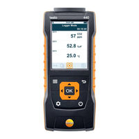 Testo 440 Instruction Manual