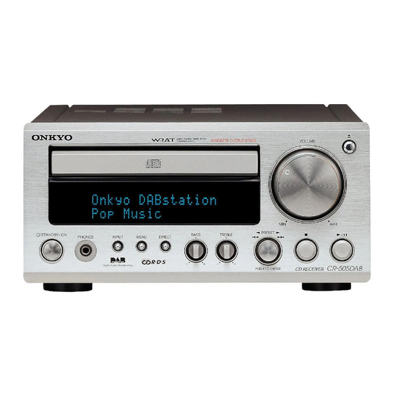 Onkyo CR-505DA Instruction Manual
