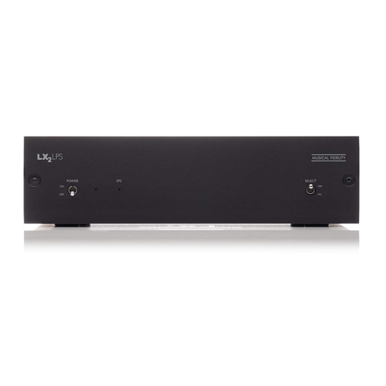 Musical Fidelity LX2-LPS Instruction Manual