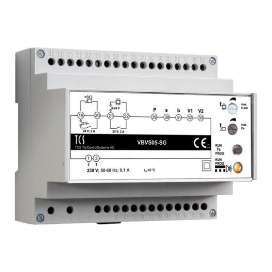 TCS VBVS05-SG Door control unit Manuals