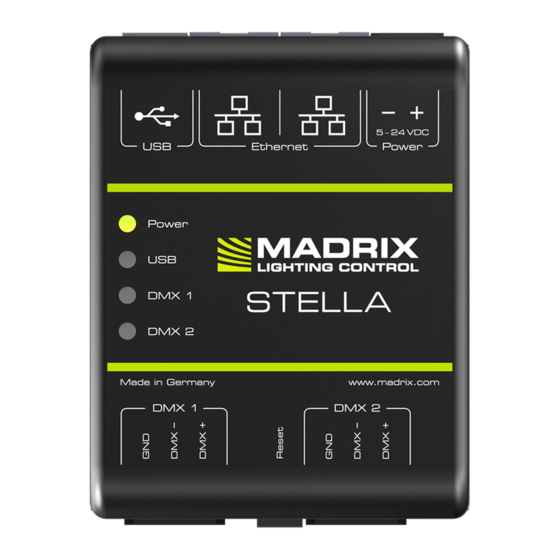 MADRIX STELLA Technical Manual & Quick Start Manual