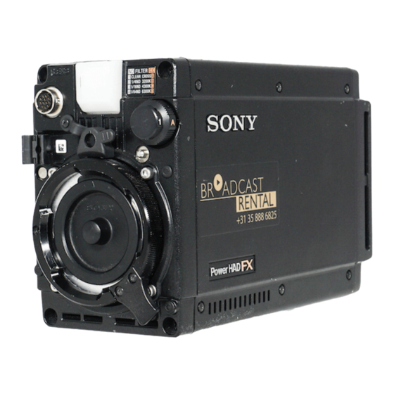 Sony HDC-P1 Maintenance Manual