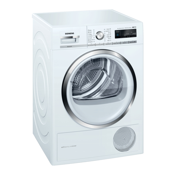 Siemens WT45W460IN User Manual And Installation Instructions