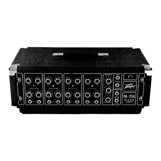 Peavey PA 200 Owner's Manual