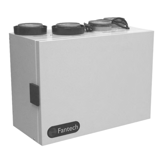 Fantech VHR 704 Installation Manual