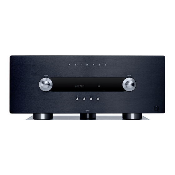 Primare SP33 User Manual