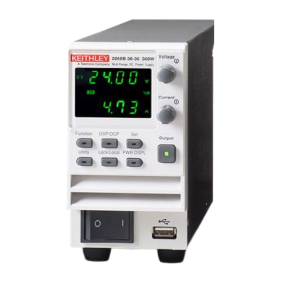 Keithley 2260B-30-36 Quick Start Manual