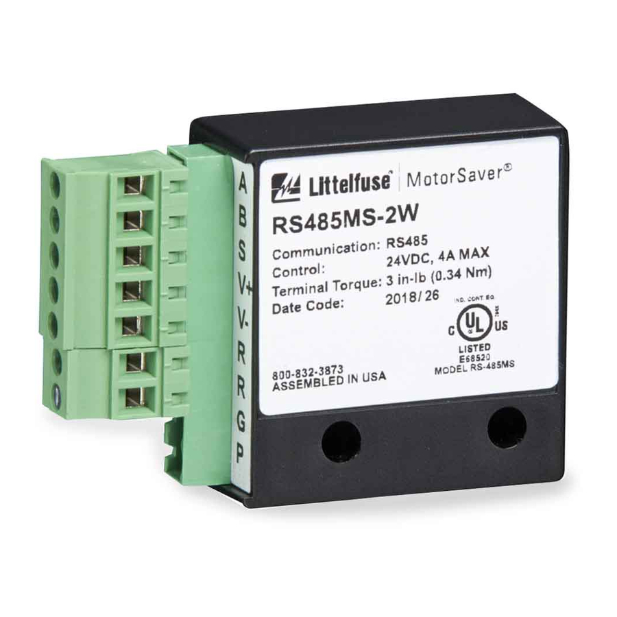SymCom RS485MS-2W Installation Instructions Manual