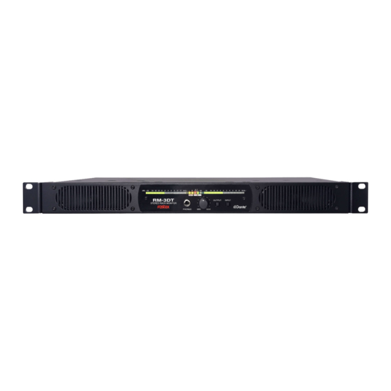 Fostex RM-3DT Rackmount Active Monitor Manuals