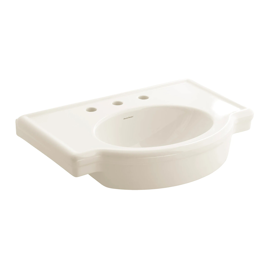 American Standard Retrospect Collection Pedestal Sink 0282.008 Specifications