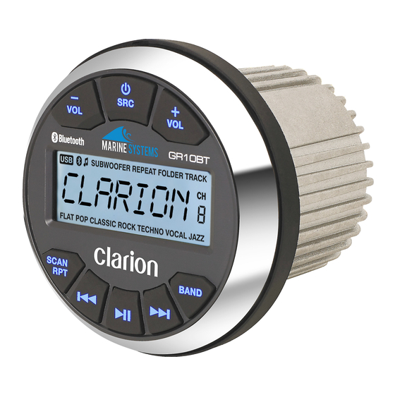 Clarion GR10BT Owner's Manual & Installation Manual