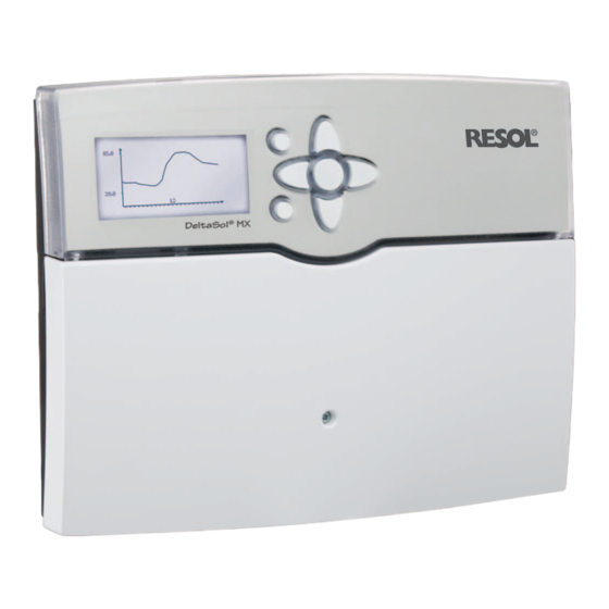 Resol DeltaSol MX Supplemental Manual