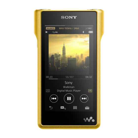 Sony WALKMAN NW-WM1Z Manuals