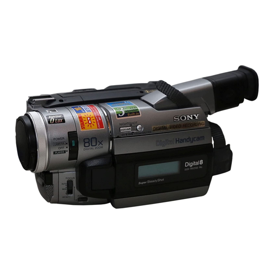 Sony D8 Digital Handycam DCR-TRV210E Operating Instructions Manual