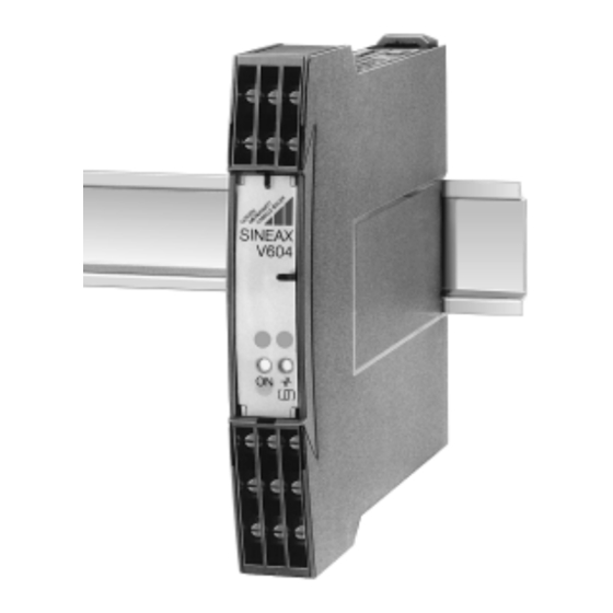 Gossen MetraWatt SINEAX V604 Manuals