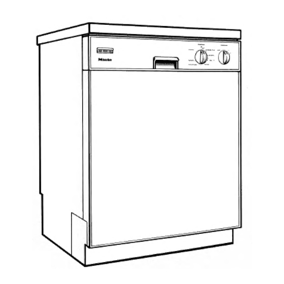 User Manuals: Miele G575 Dishwasher Instructions