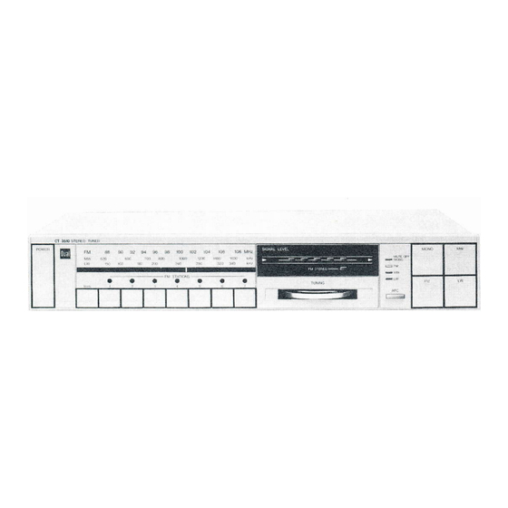 Dual CT 3510 Service Manual