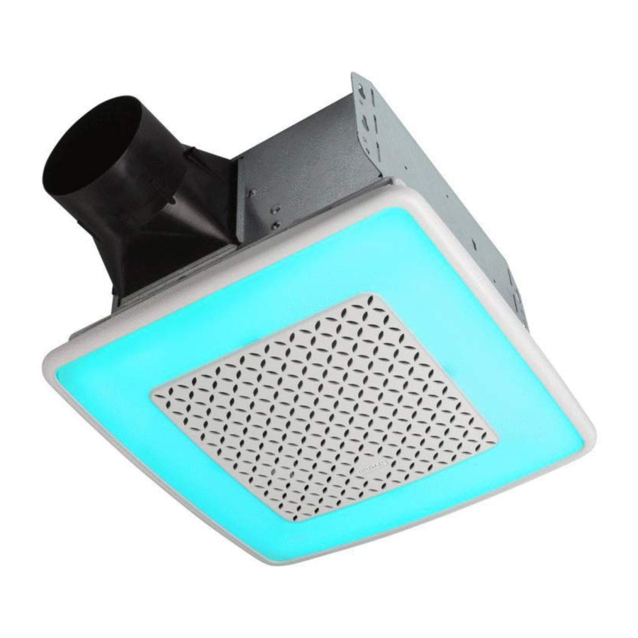 Broan Nutone ChromaComfort AER110RGBL / AERN110RGBL - Fan Manual