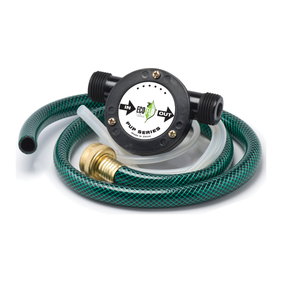 Eco-Flo PUP62, PUP63 Manual