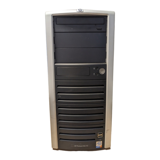 HP ProLiant ML110 - G2 Server Installation Sheet