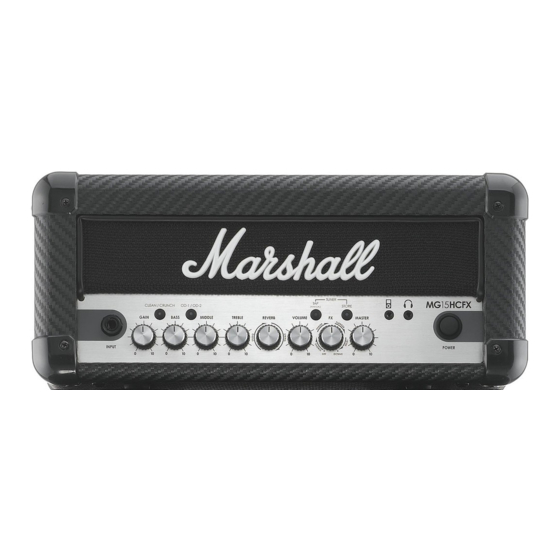 Marshall Amplification MG15HCFX Owner's Manual