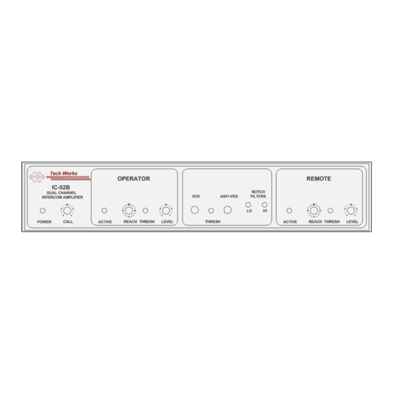 Tech Works IC-52B Operation And Installation Manual