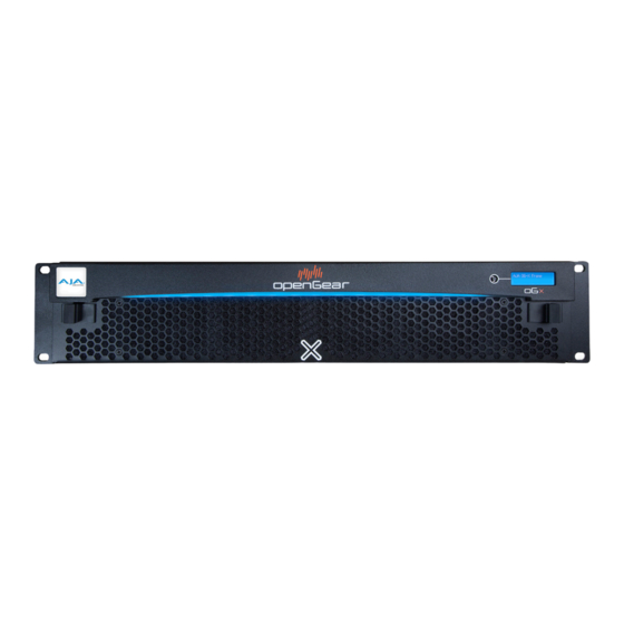 AJA OG-X-FR Installation And Operation Manual