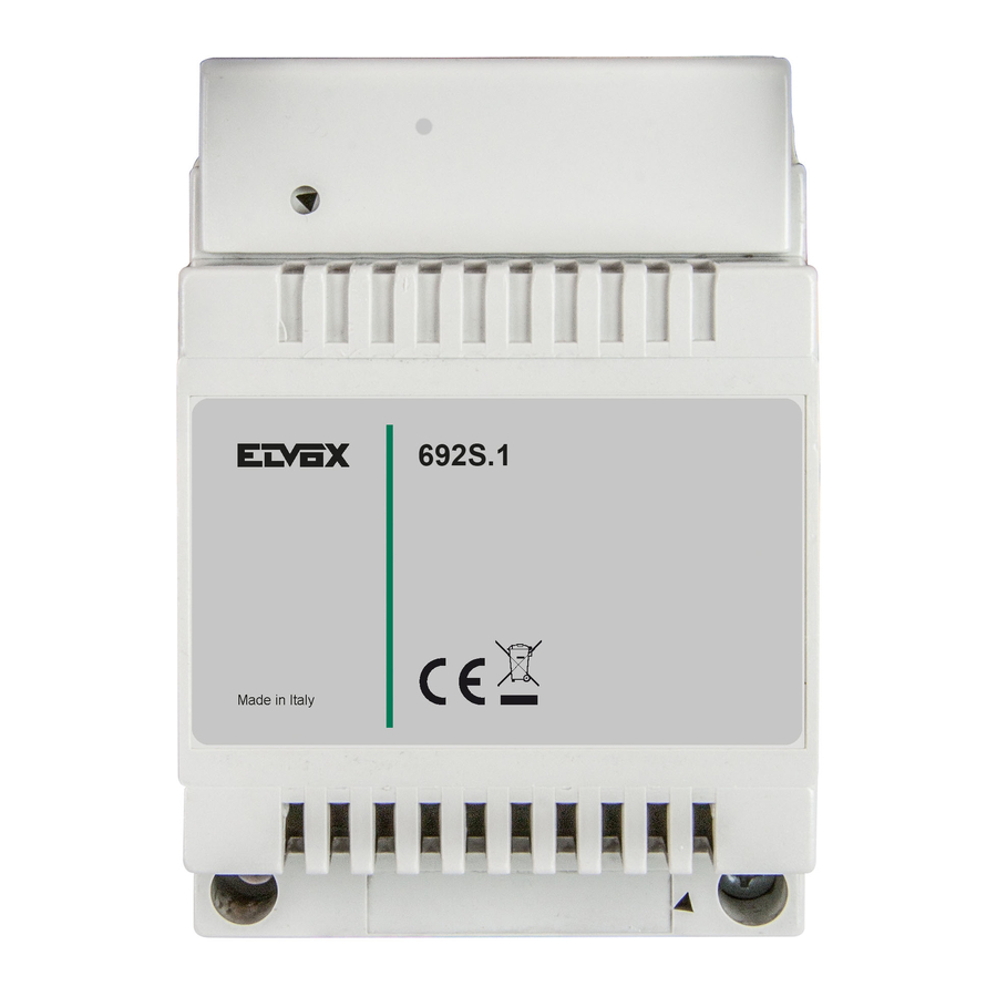 Vimar elvox 692S Installer's Manual