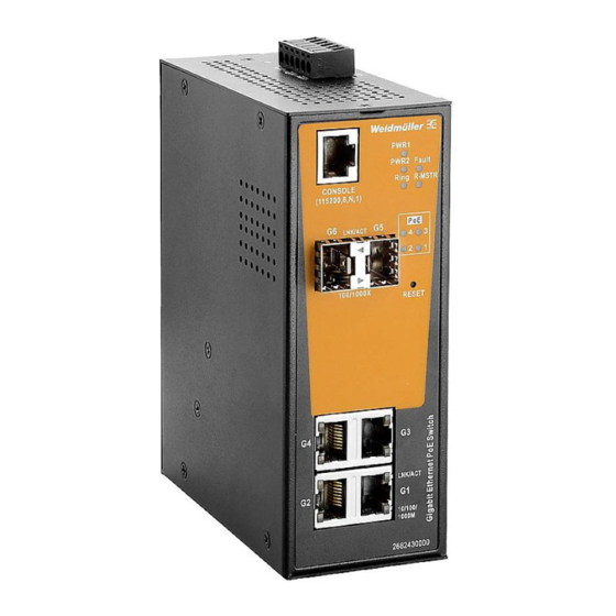 Weidmüller IE-SW-AL06M-4GTPoE-2GESFP Hardware Installation Manual