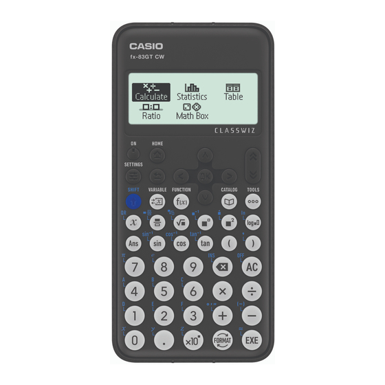 Casio fx-85GT CW User Manual