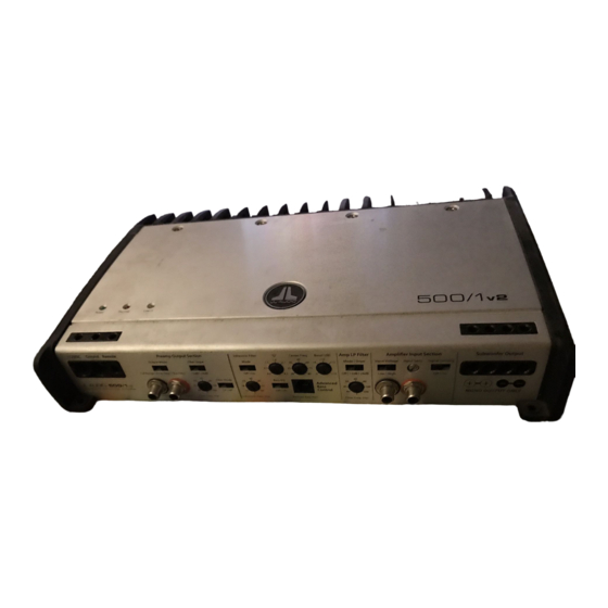 JL Audio 500/1v2 Owner's Manual
