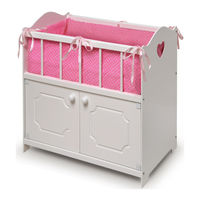 Badger Basket badger toys WHITE STORAGE DOLL CRIB WITH CABINET Assembly And Use Instructions