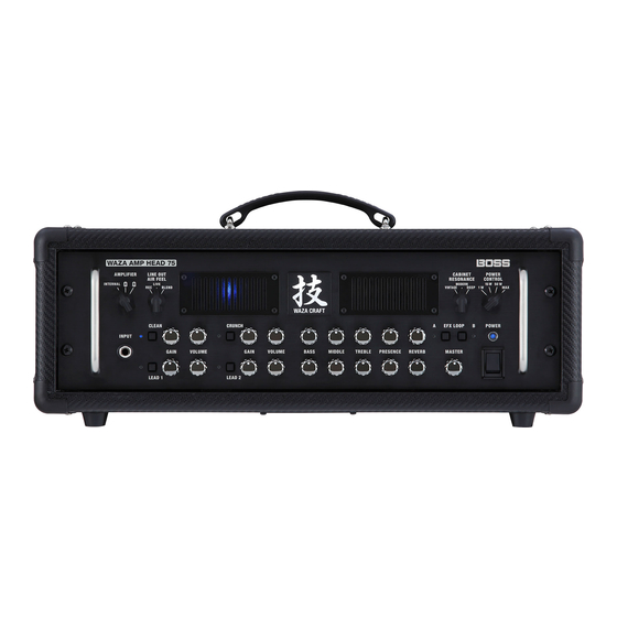 Boss WAZA AMP HEAD 75 Owner's Manual