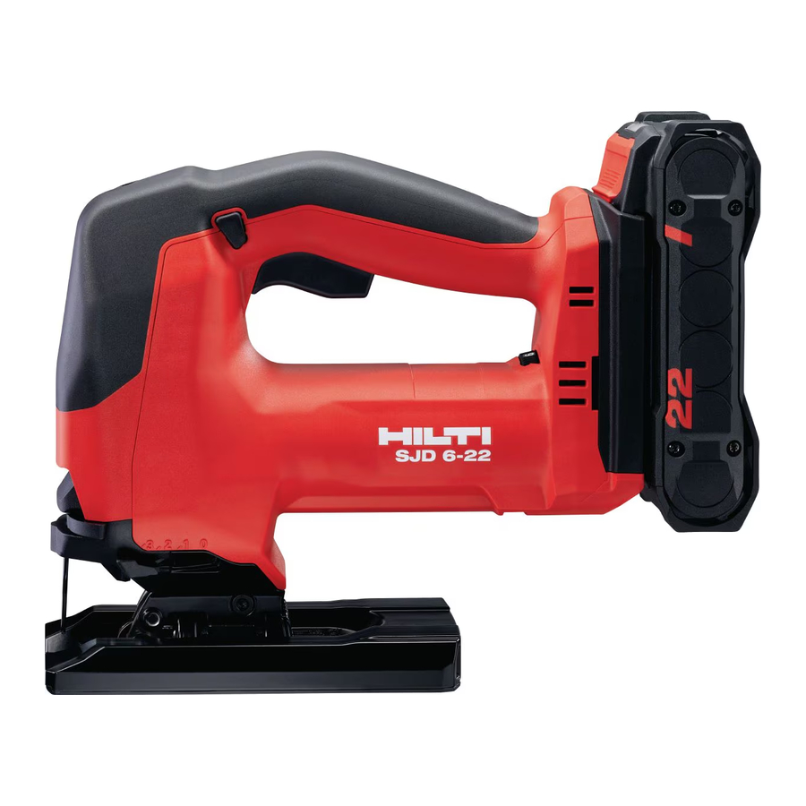 HILTI Nuron SJD 6-22 - Cordless Jigsaw Manual