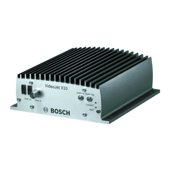 Bosch VideoJet X10 Installation And Operation Manual