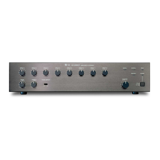 Toa 900 II Series Amplifier Manuals