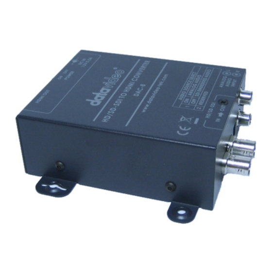 Datavideo DAC-8 Quick Start Manual