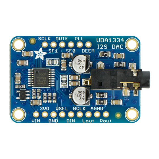 Adafruit UDA1334A I2S Stereo Decoder Manuals