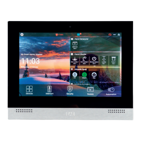 EAE Miola Touch Panel 10 Quick Start Manual