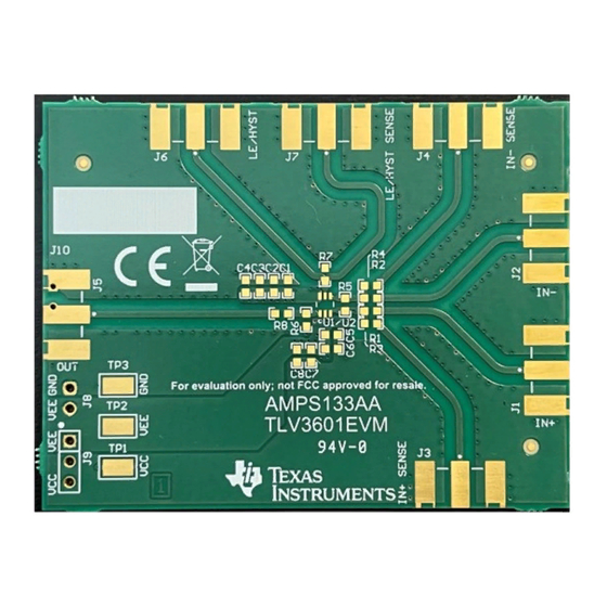 Texas Instruments TLV3601EVM Manuals