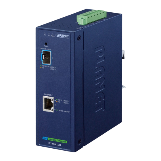 Planet IXT-900-1X1T Media Converter Manuals