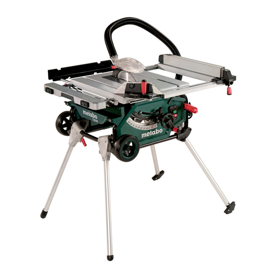 Metabo TS 216 Original Instructions Manual